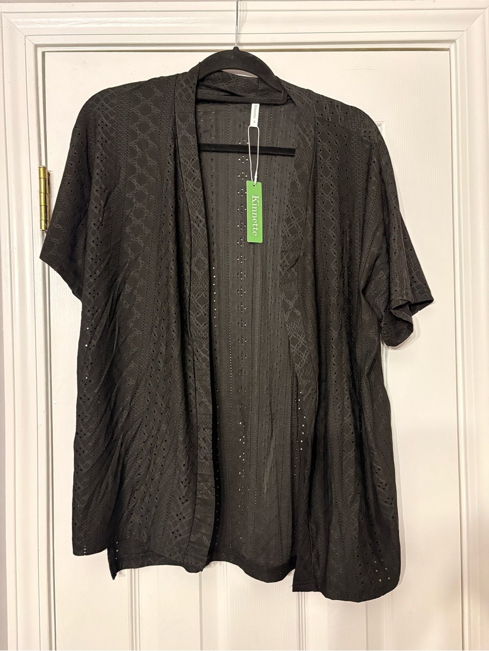 Amazon Black Open-Front Women's Knit Cardigan